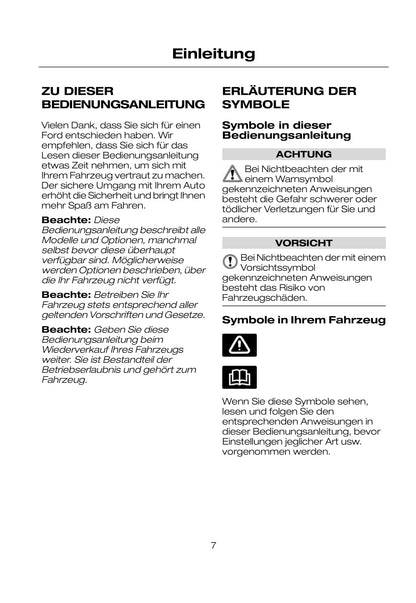 2007-2008 Ford Mondeo Owner's Manual | German