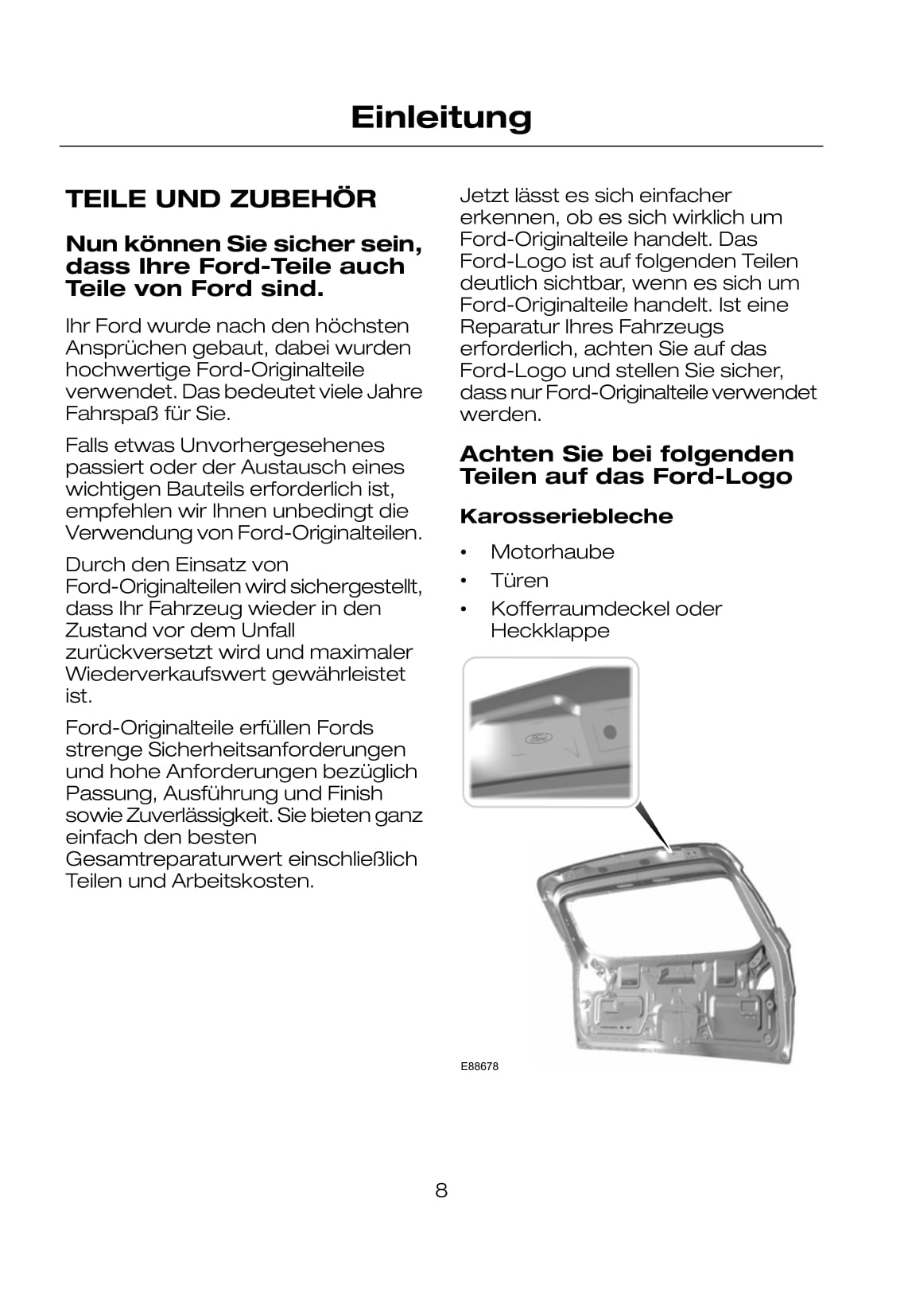 2007-2008 Ford Mondeo Bedienungsanleitung | Deutsch