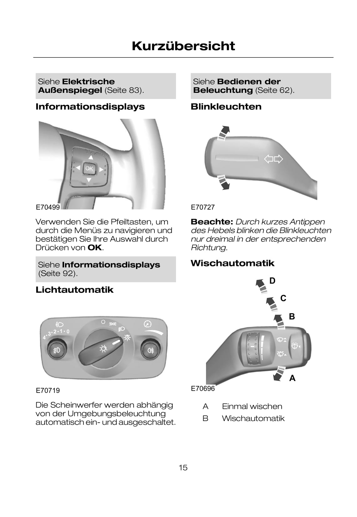 2007-2008 Ford Mondeo Owner's Manual | German