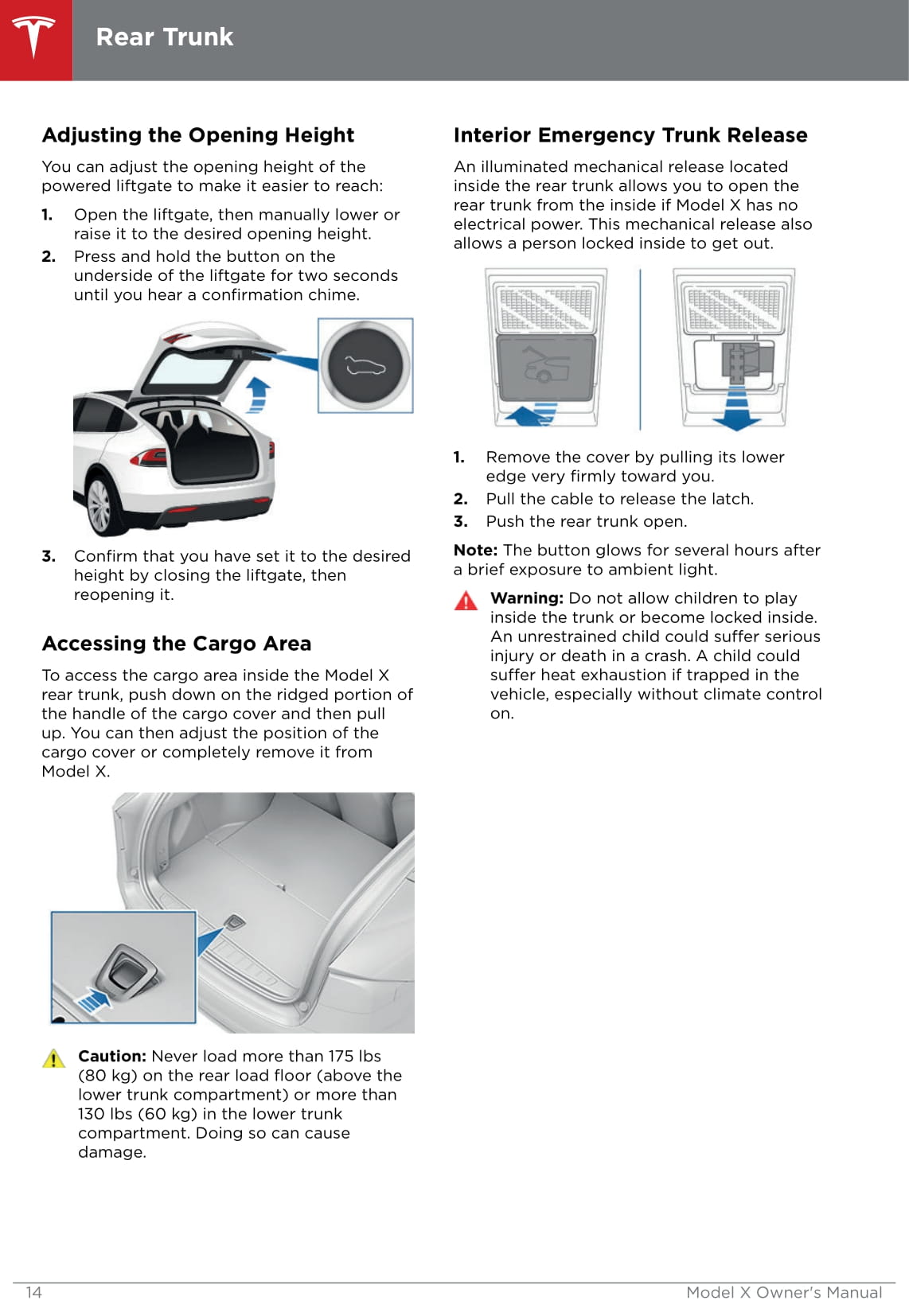 2016-2019 Tesla Model X Gebruikershandleiding | Engels