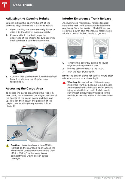 2016-2019 Tesla Model X Owner's Manual | English