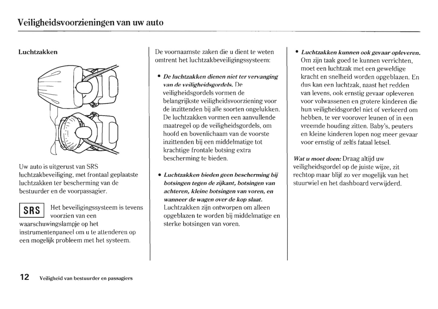 2005-2006 Honda HR-V Owner's Manual | Dutch