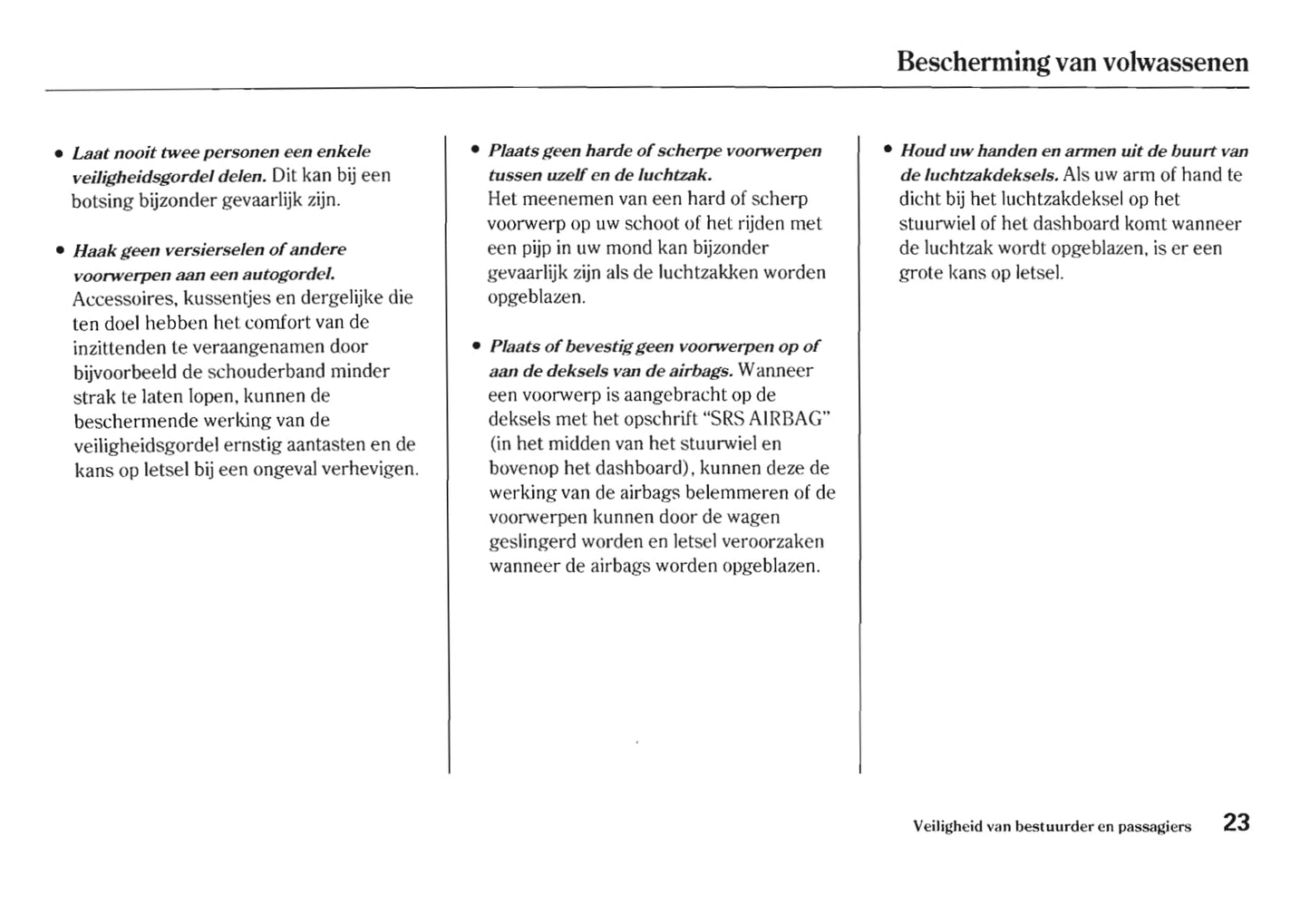 2005-2006 Honda HR-V Gebruikershandleiding | Nederlands