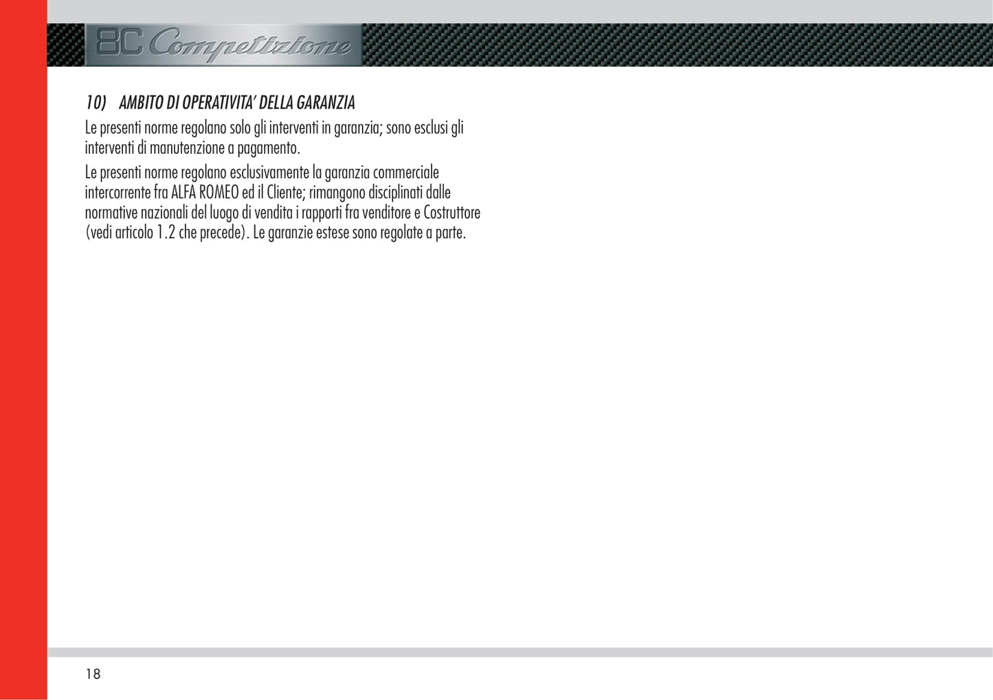 Alfa Romeo 8C Competizione Garantia Y Servicios 2008