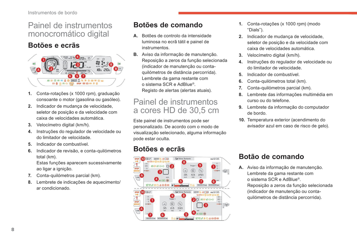 2018-2021 Citroën C4 Spacetourer/Grand C4 Spacetourer Owner's Manual | Português