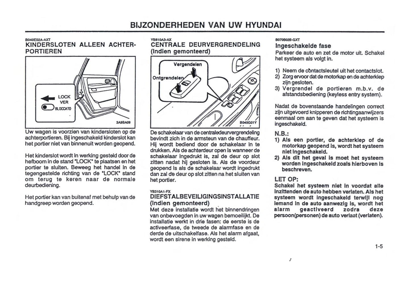 2000-2001 Hyundai Trajet Gebruikershandleiding | Nederlands