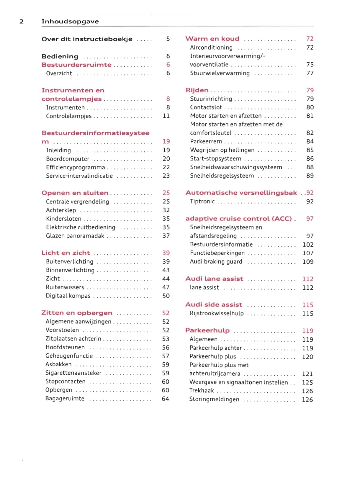 2009-2015 Audi Q7 Gebruikershandleiding | Nederlands