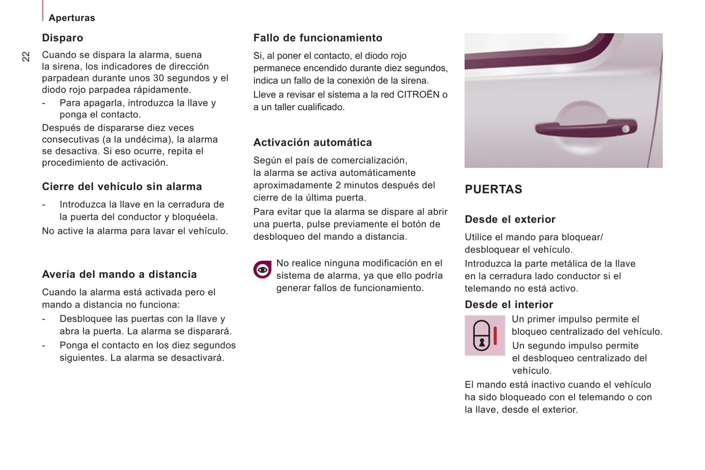 2011-2012 Citroën Jumpy Atlante Owner's Manual | Spanish