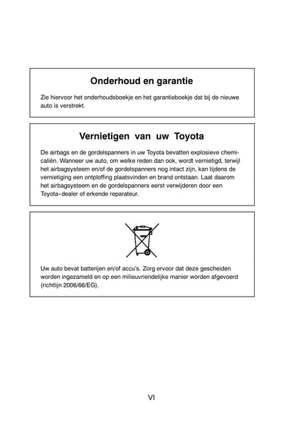 2008-2009 Toyota Hiace Owner's Manual | Dutch
