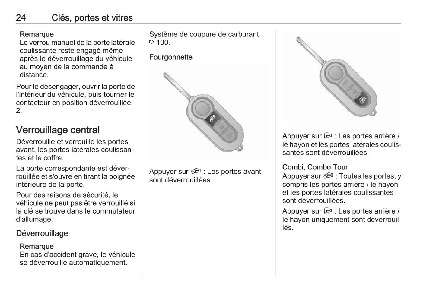 2017 Opel Combo Owner's Manual | French