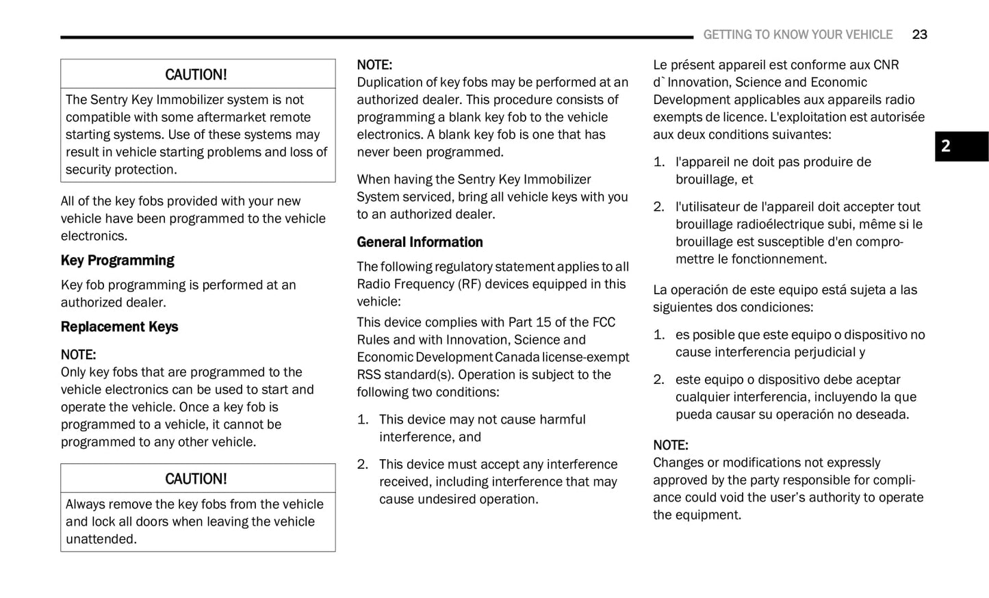 2020 Chrysler Pacifica/Voyager Owner's Manual | English