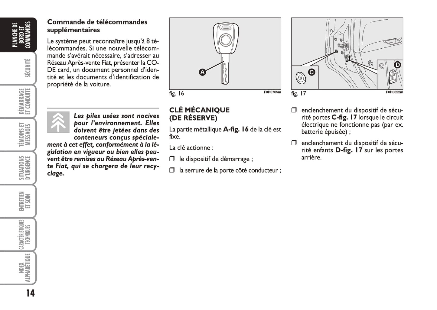 2010-2011 Fiat Idea Owner's Manual | French