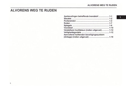 1999-2000 Subaru Justy Gebruikershandleiding | Nederlands