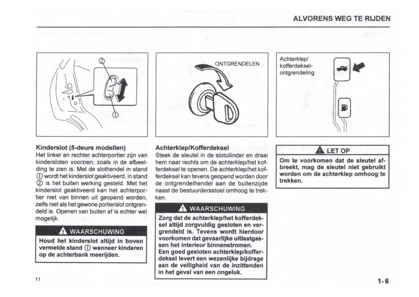 1999-2000 Subaru Justy Owner's Manual | Dutch