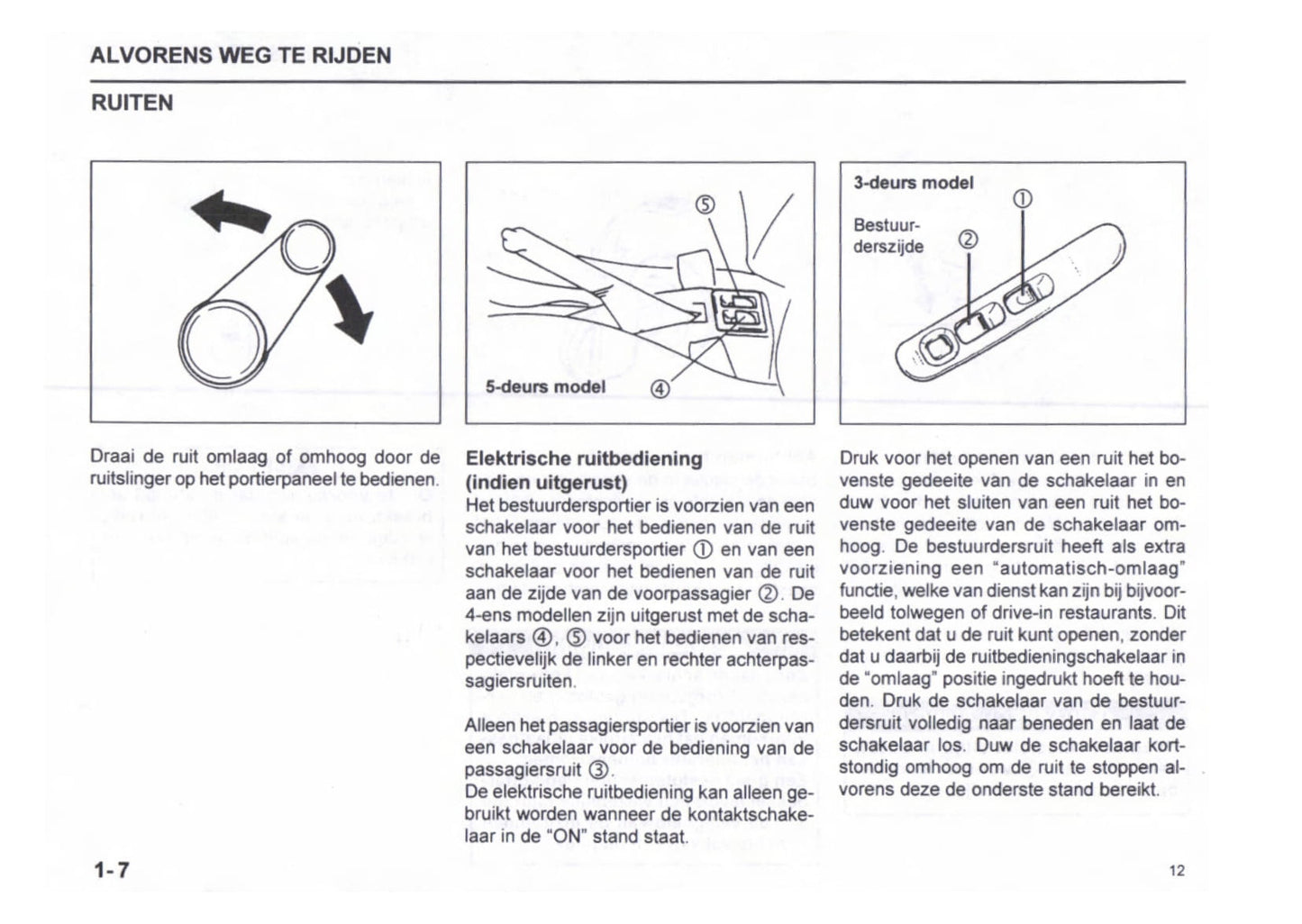 1999-2000 Subaru Justy Gebruikershandleiding | Nederlands