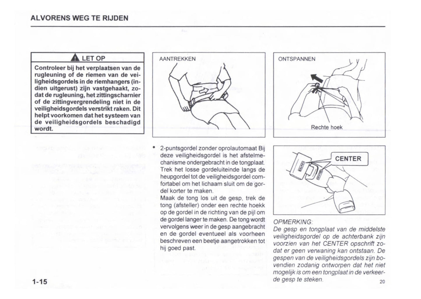 1999-2000 Subaru Justy Gebruikershandleiding | Nederlands