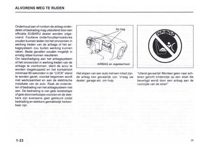 1999-2000 Subaru Justy Owner's Manual | Dutch