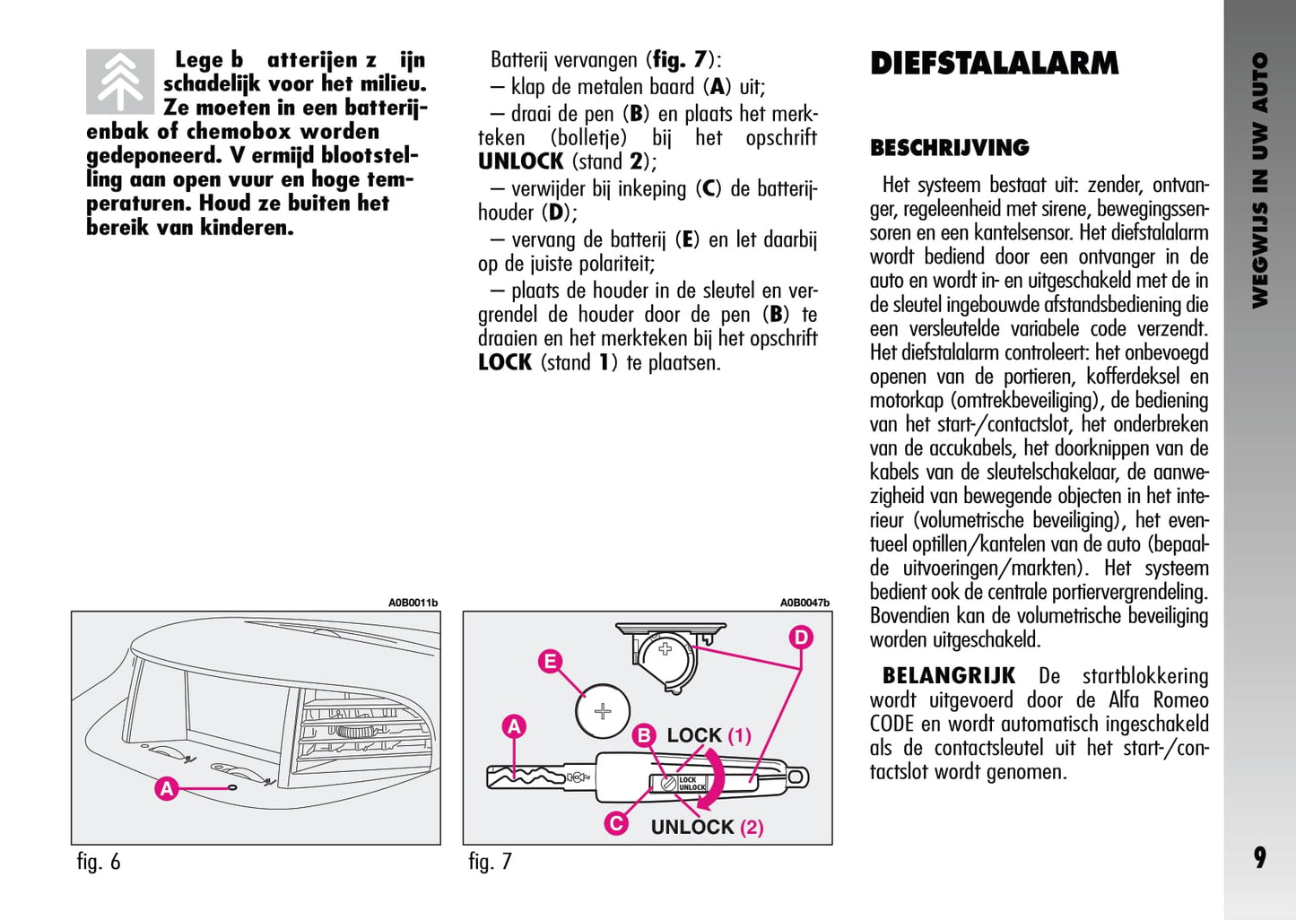 2003-2005 Alfa Romeo 156 GTA Owner's Manual | Dutch