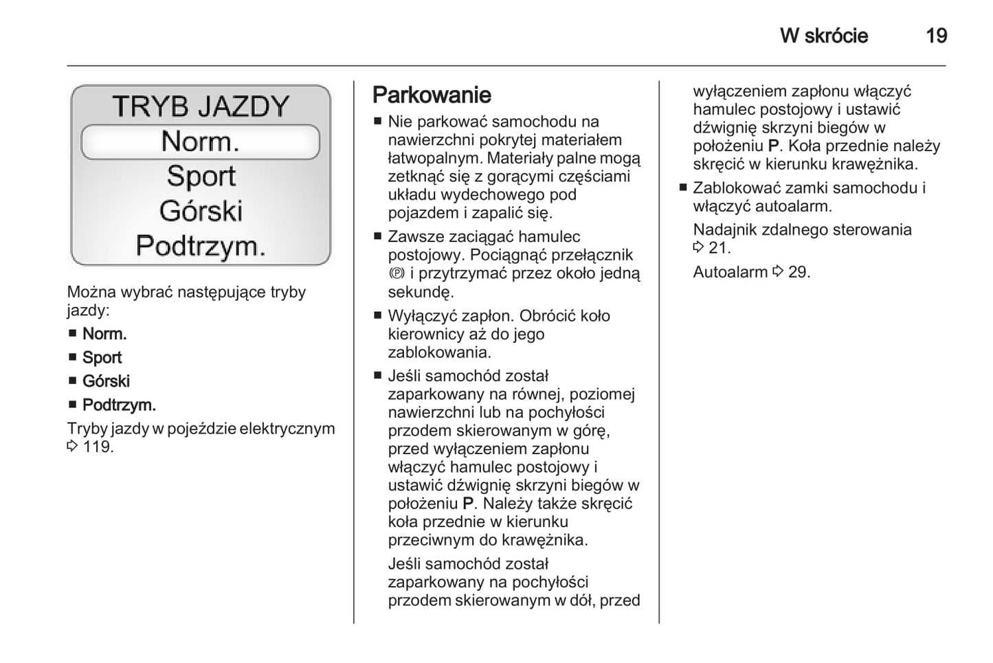 2012-2013 Opel Ampera Owner's Manual | Polish