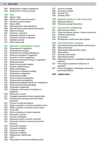 2019-2020 Skoda Superb Owner's Manual | Polish