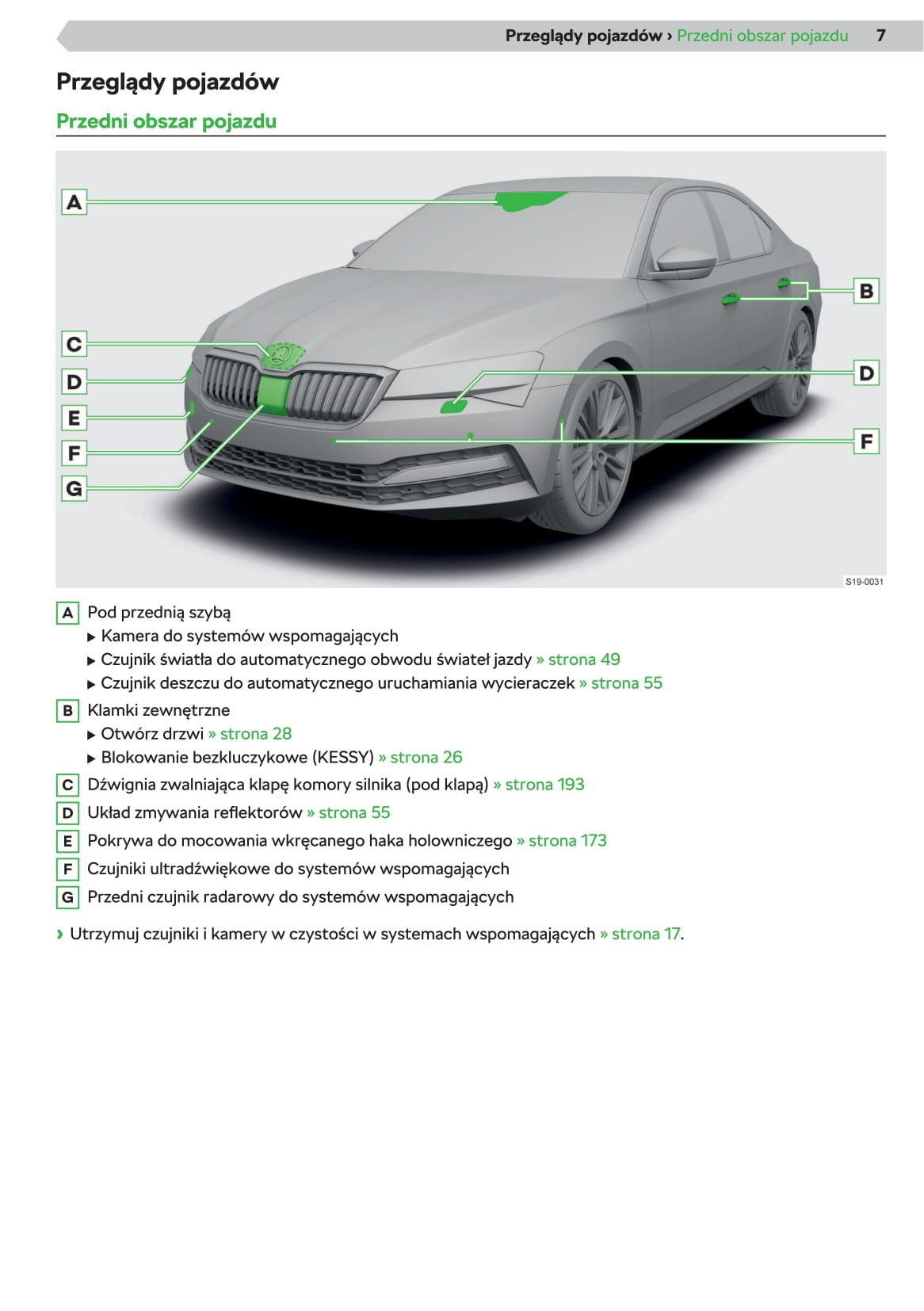 2019-2020 Skoda Superb Owner's Manual | Polish