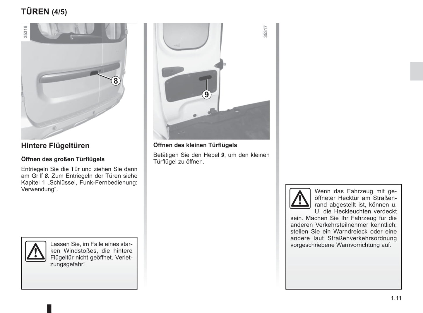 2015-2016 Dacia Dokker Van Owner's Manual | German