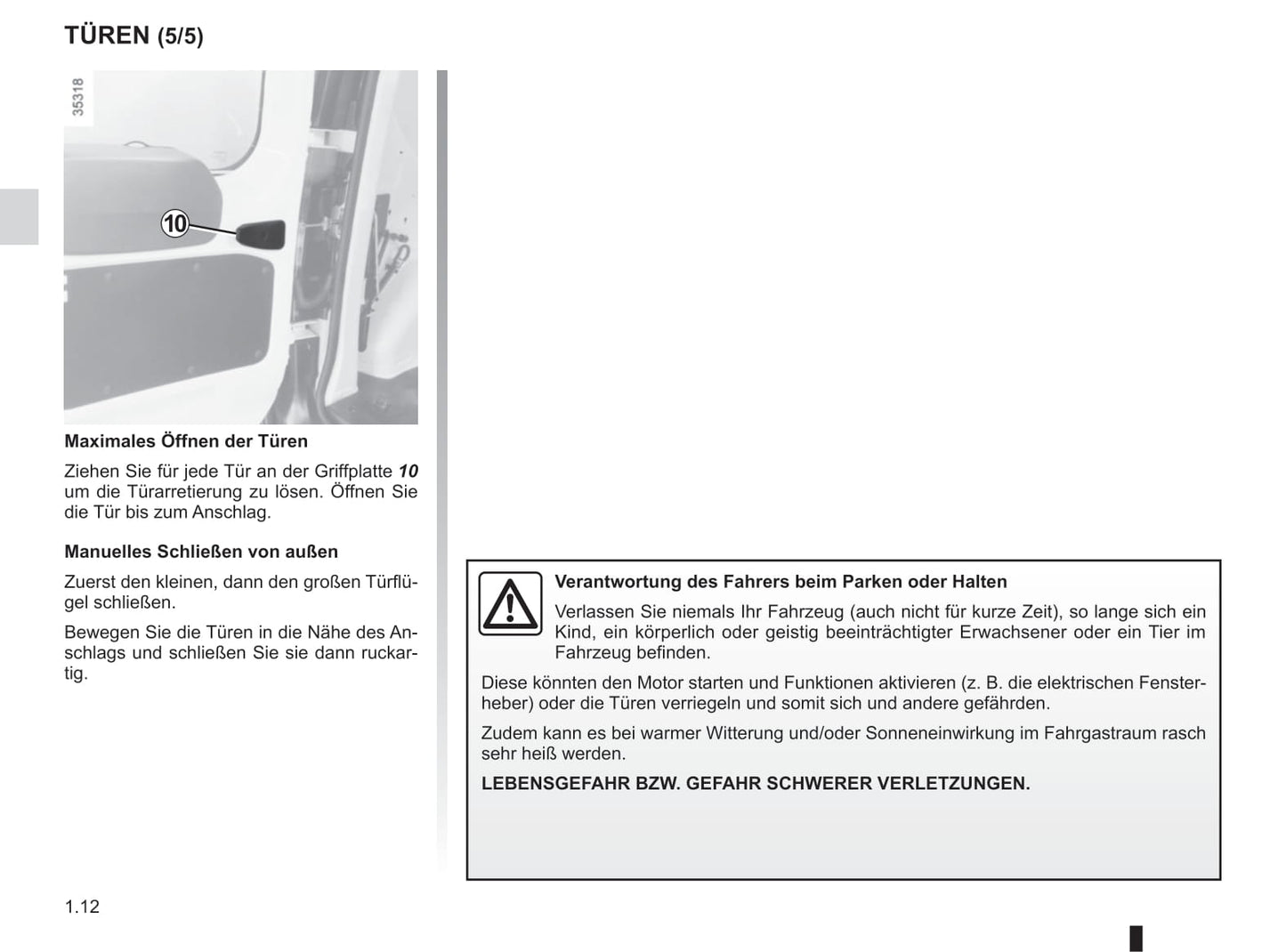 2015-2016 Dacia Dokker Van Owner's Manual | German