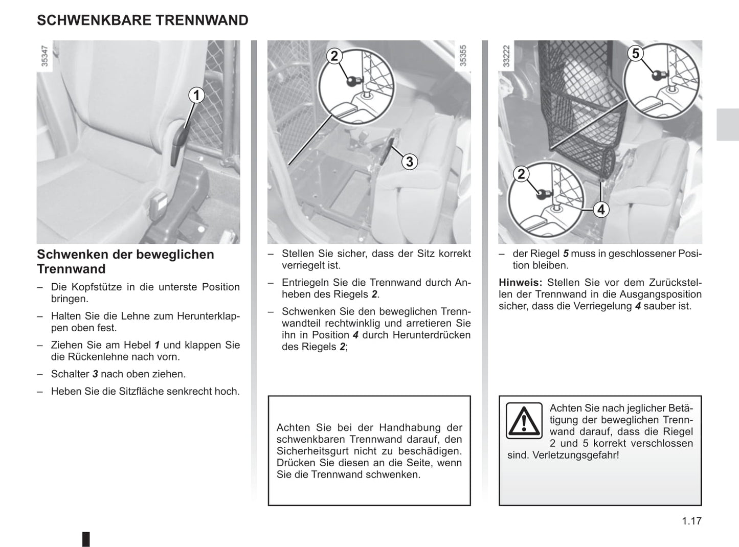 2015-2016 Dacia Dokker Van Owner's Manual | German