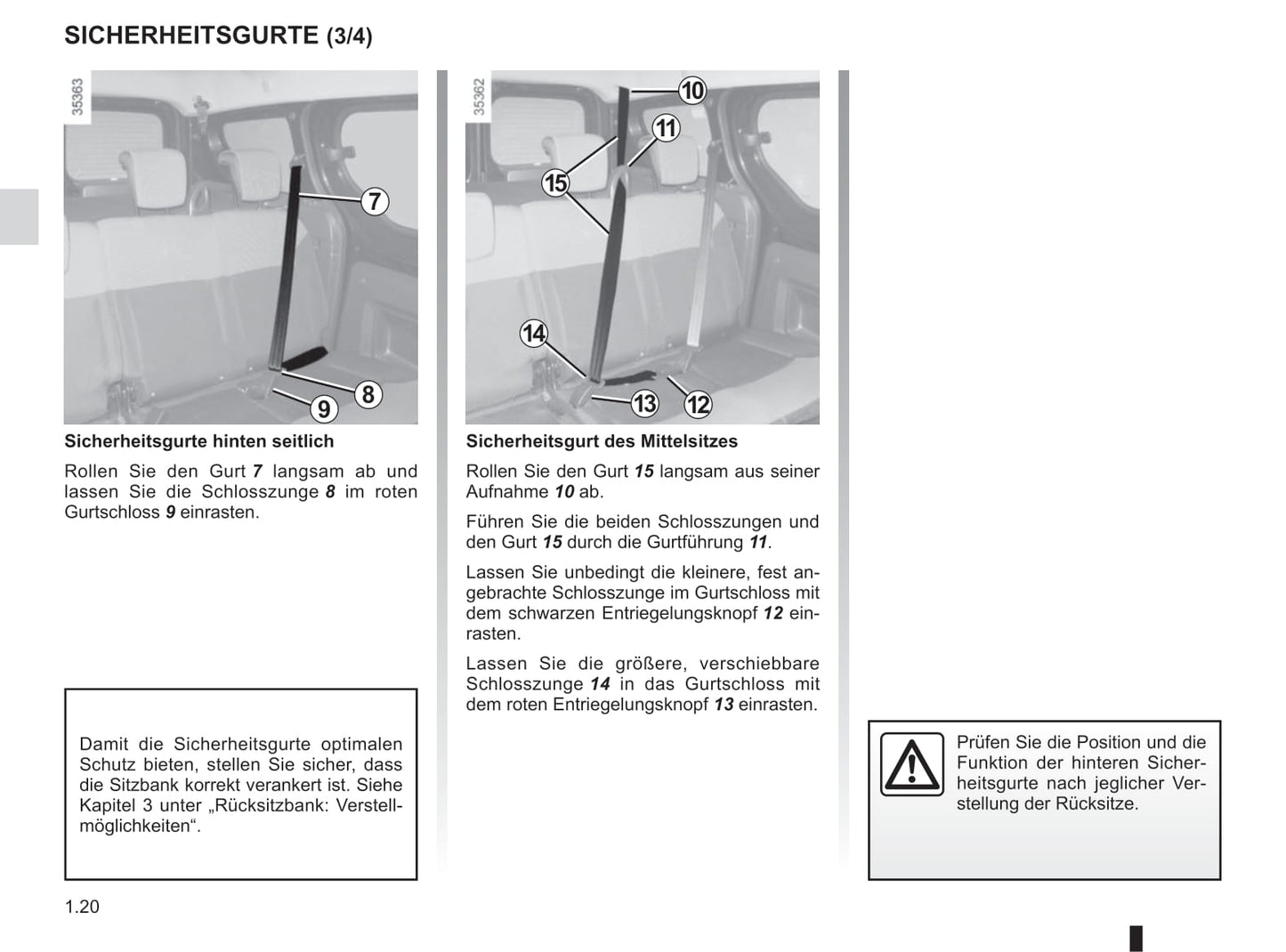 2015-2016 Dacia Dokker Van Owner's Manual | German