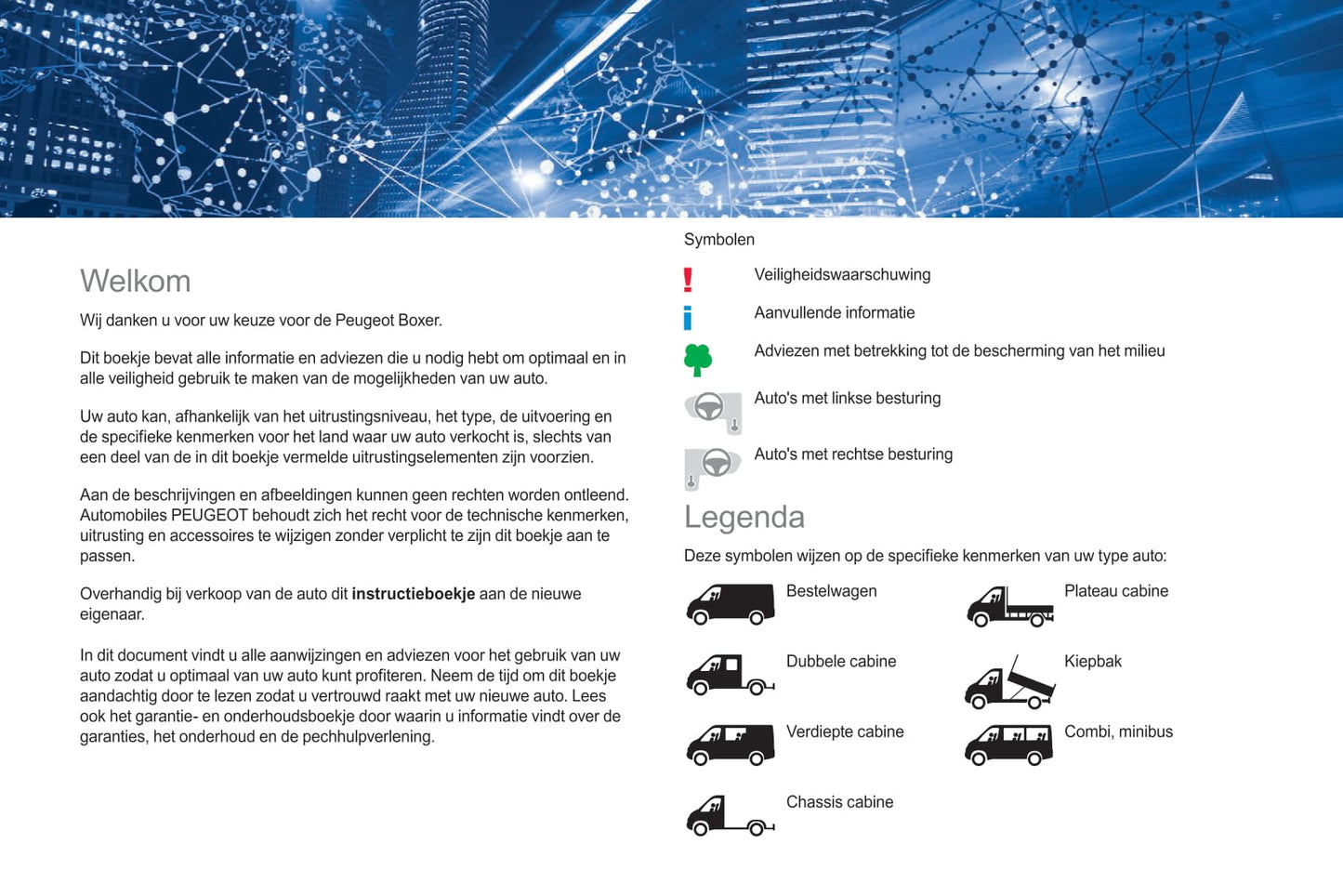 2017-2019 Peugeot Boxer Owner's Manual | Dutch