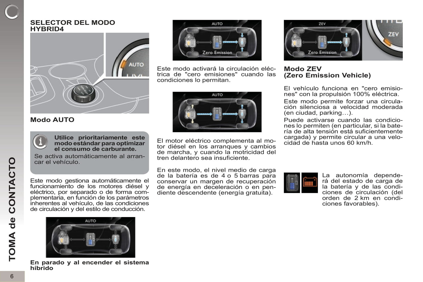 2012-2013 Peugeot 3008 HYbrid4 Gebruikershandleiding | Spaans