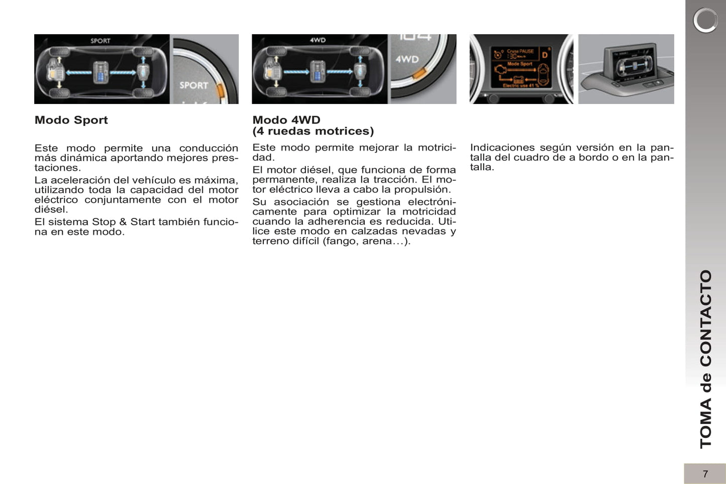 2012-2013 Peugeot 3008 HYbrid4 Gebruikershandleiding | Spaans