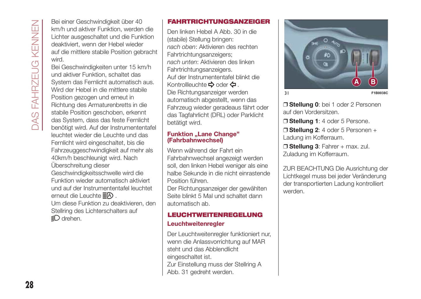 2015-2018 Fiat 500X Owner's Manual | German