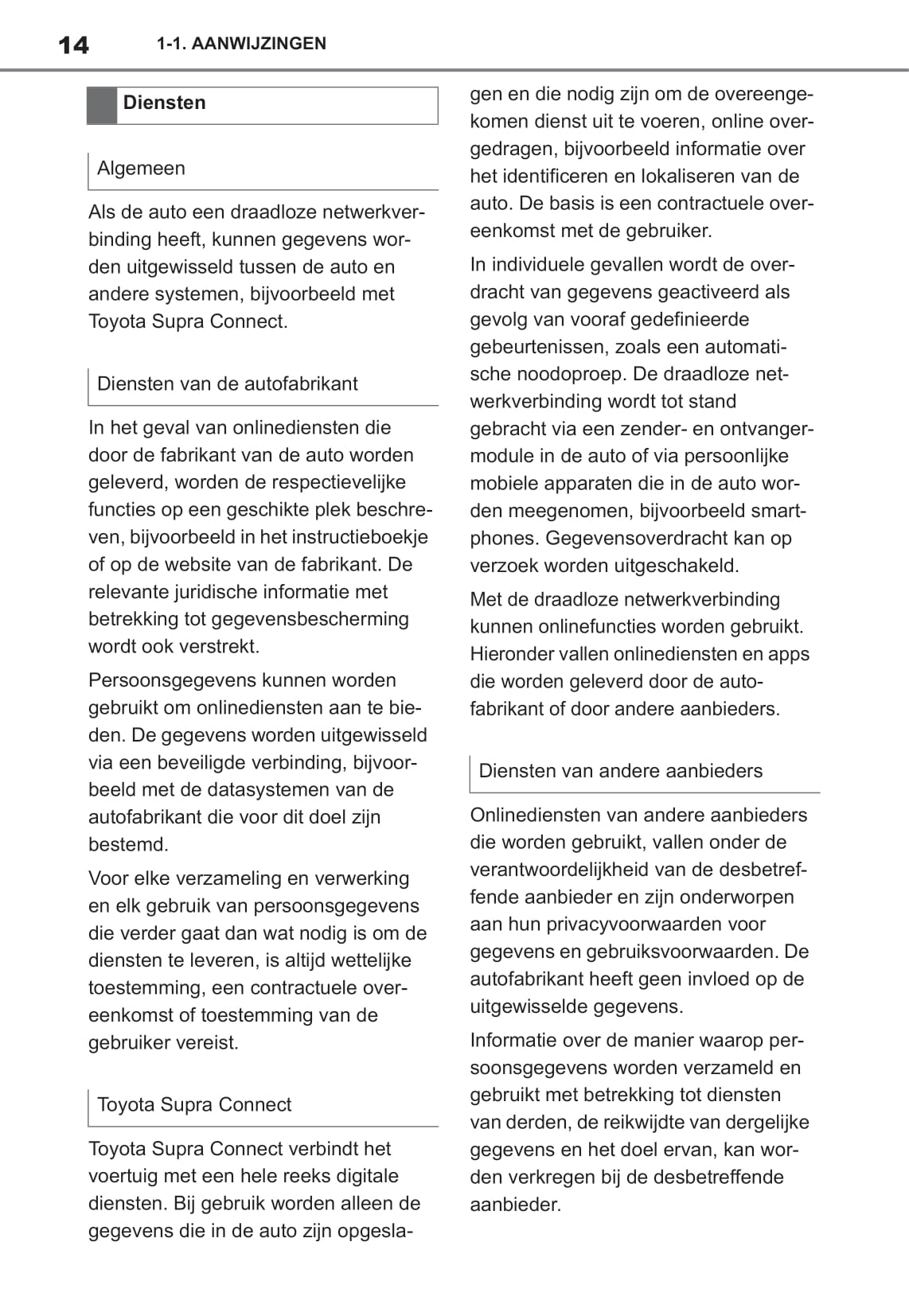 2021-2023 Toyota Supra Gebruikershandleiding | Nederlands