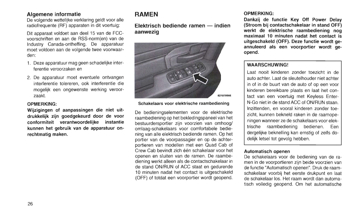 2016 Ram 1500/2500/3500 Owner's Manual | Dutch