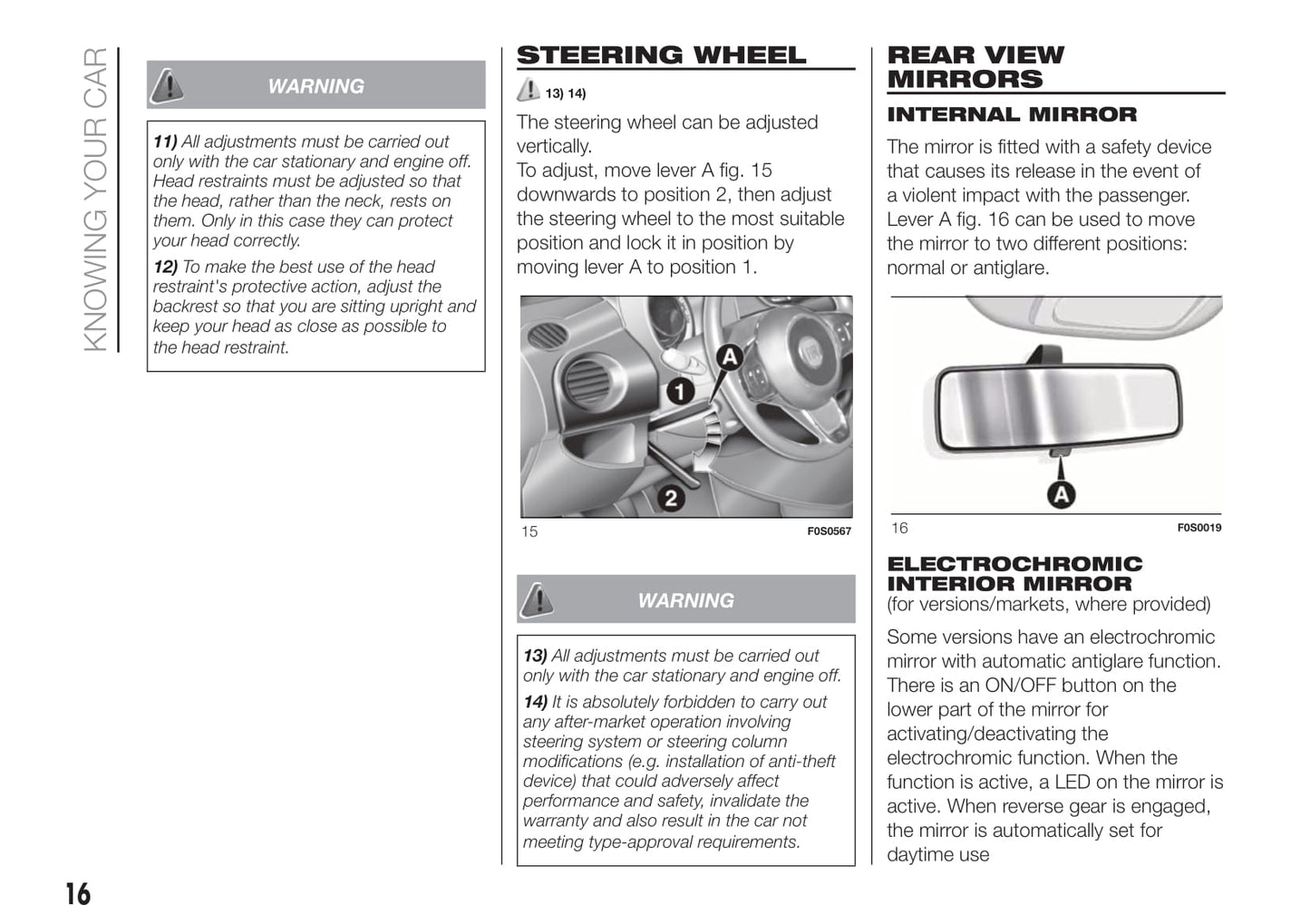 2014-2015 Fiat 500 Owner's Manual | English