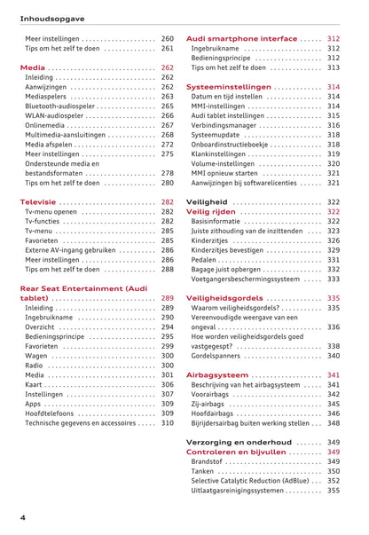 2015-2017 Audi A4 Gebruikershandleiding | Nederlands