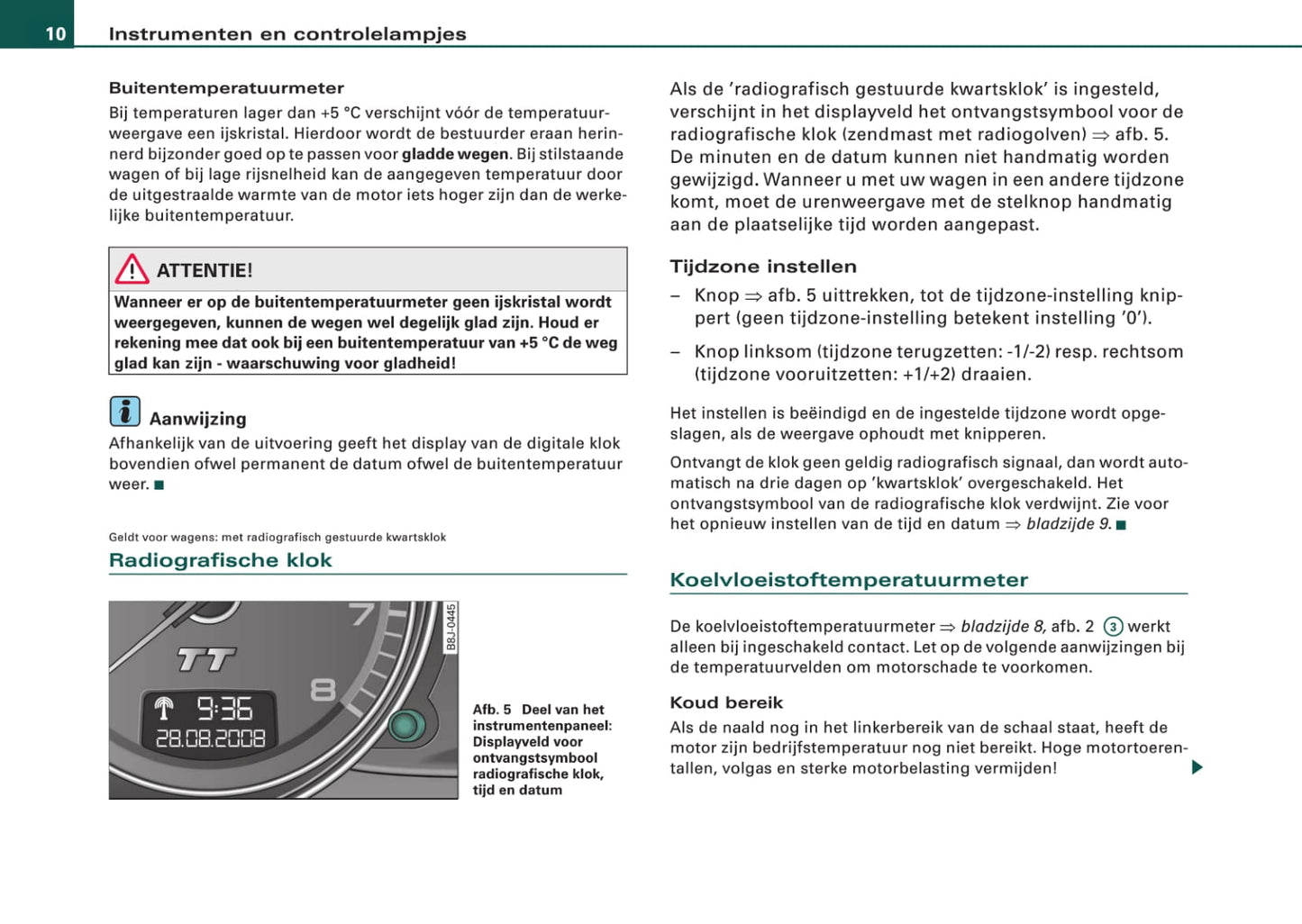 2006-2010 Audi TT Gebruikershandleiding | Nederlands
