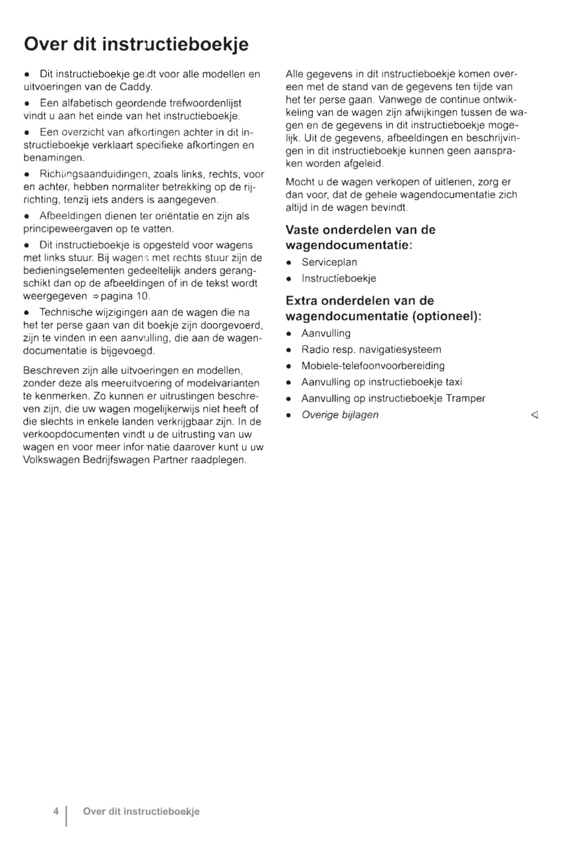 2010-2015 Volkswagen Caddy Gebruikershandleiding | Nederlands