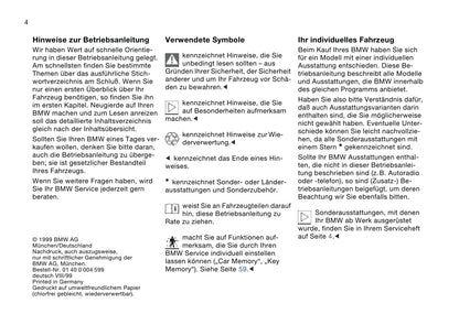 1999-2001 BMW 7 Series Gebruikershandleiding | Duits