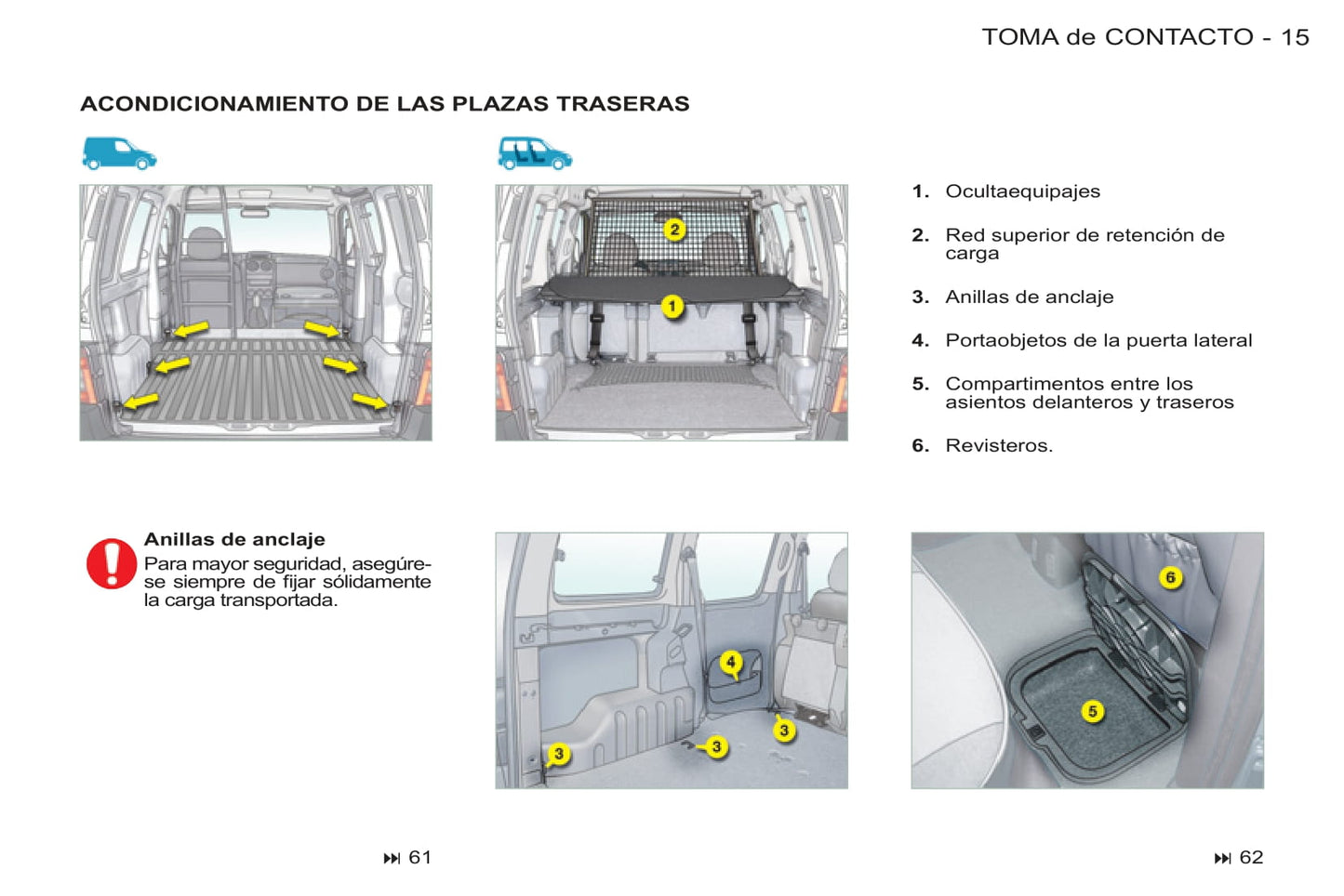 2011-2012 Peugeot Partner Origin Owner's Manual | Spanish