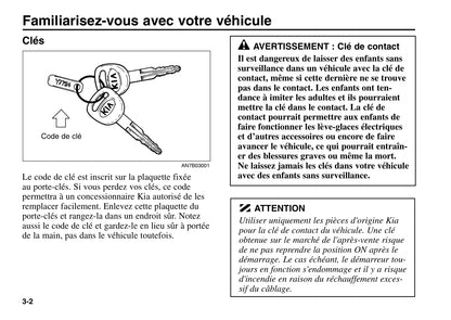 2000-2005 Kia Rio Manuel du propriétaire | Français