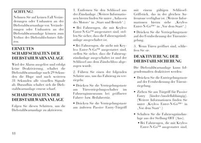 2001-2003 Lancia Ypsilon Owner's Manual | German