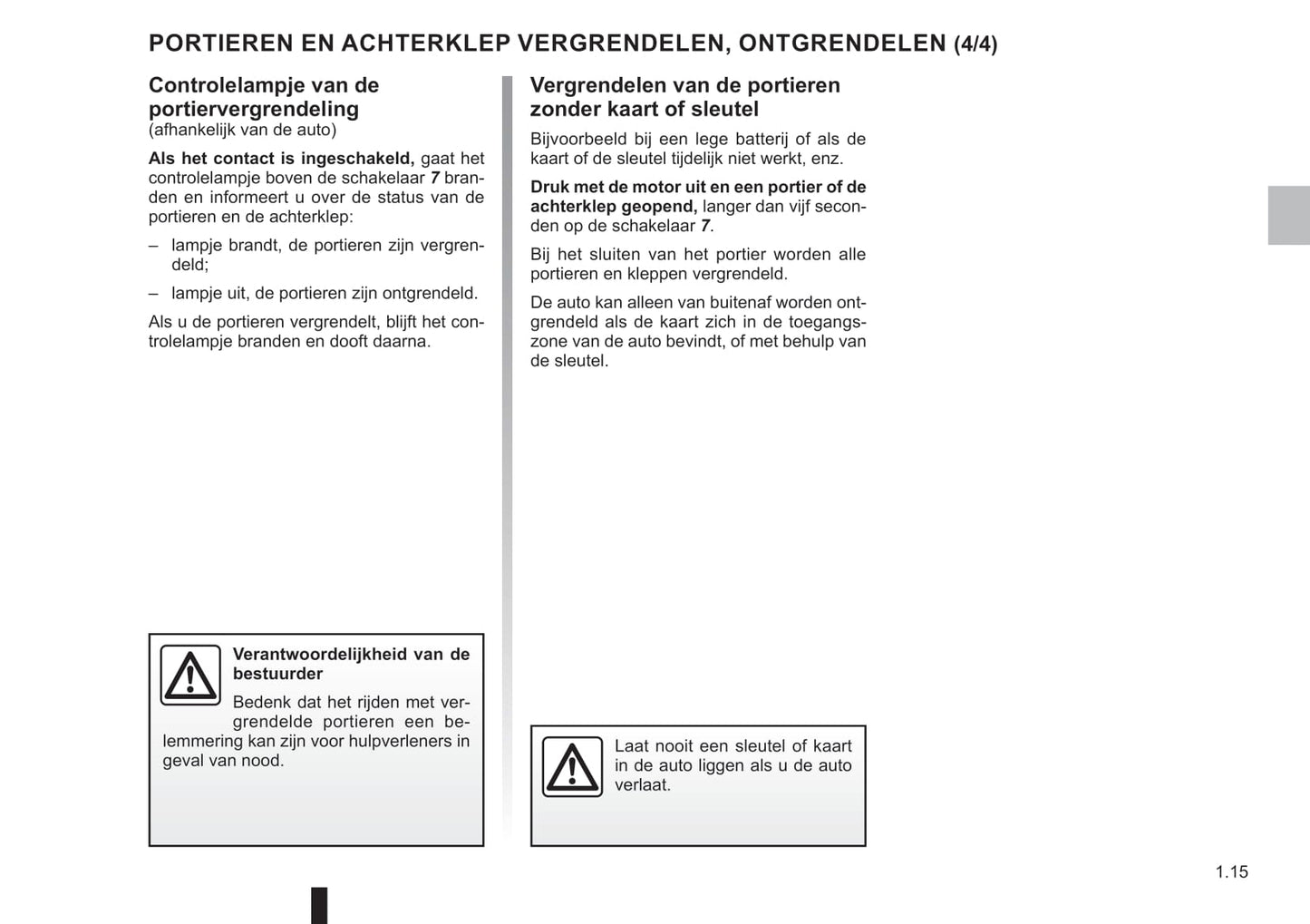 2021-2022 Dacia Sandero/Sandero Stepway Owner's Manual | Dutch