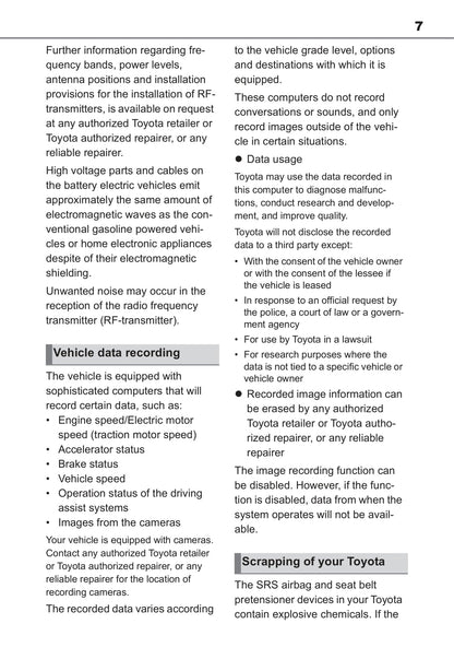 2022-2023 Toyota bZ4X Gebruikershandleiding | Engels
