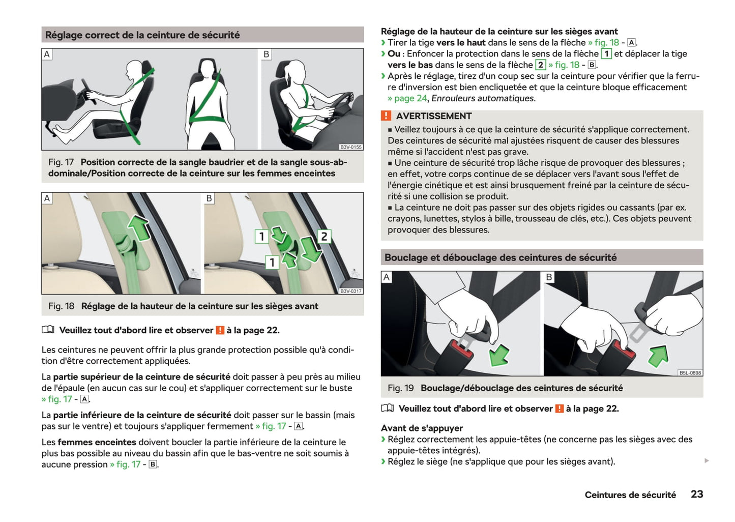 2018-2019 Skoda Superb Owner's Manual | French