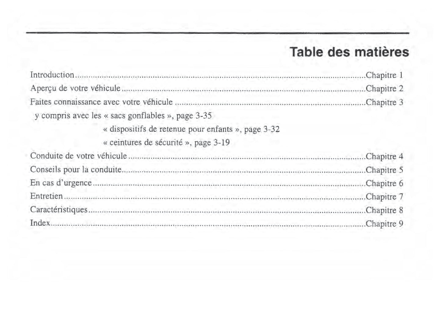 2002 Kia Sportage Owner's Manual | French