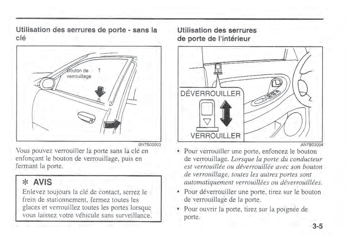 2002 Kia Sportage Owner's Manual | French