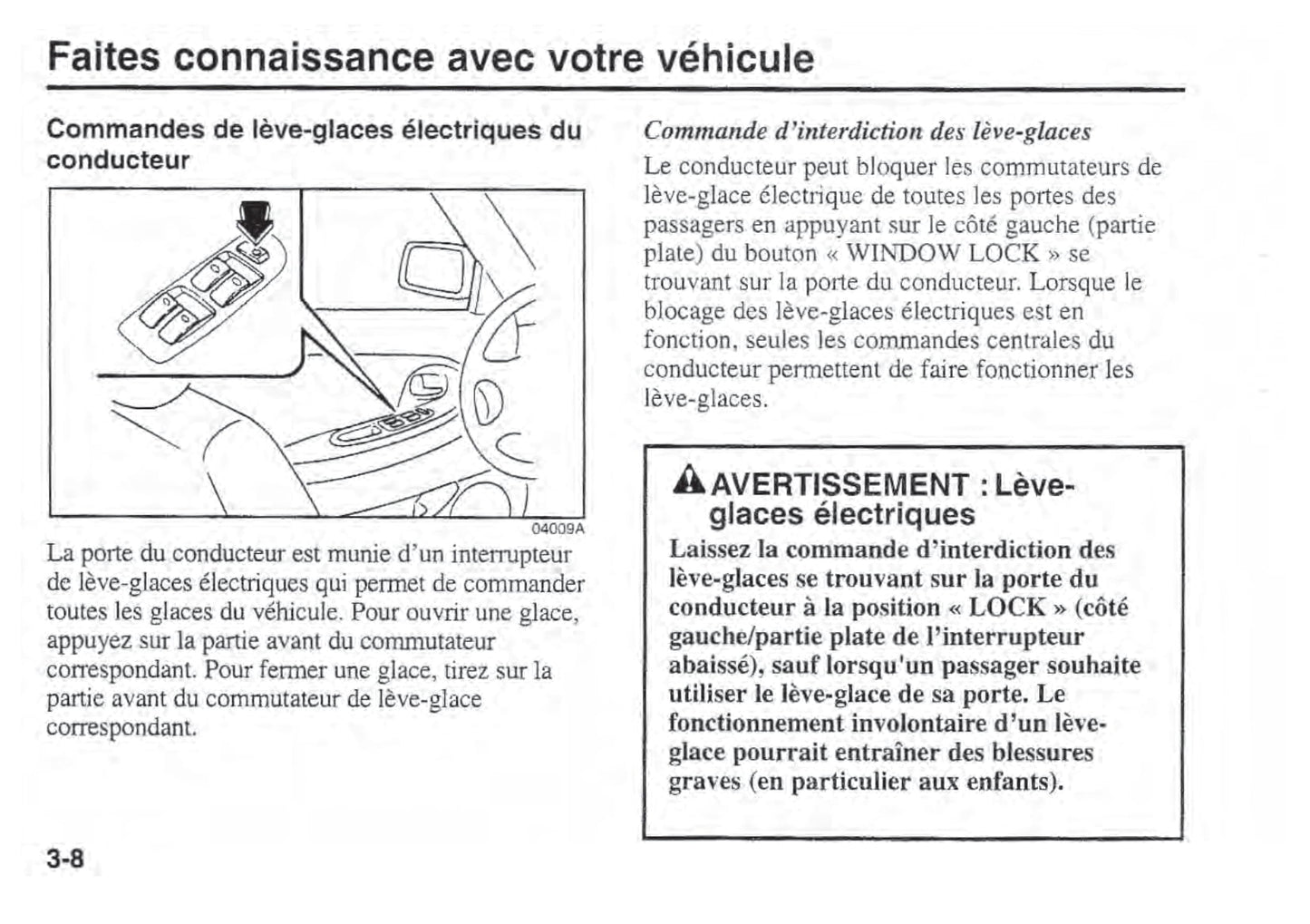 2002 Kia Sportage Owner's Manual | French