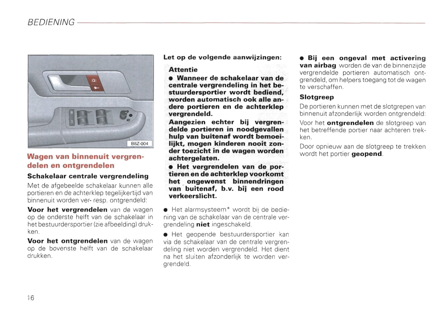 2000-2008 Audi A2 Gebruikershandleiding | Nederlands